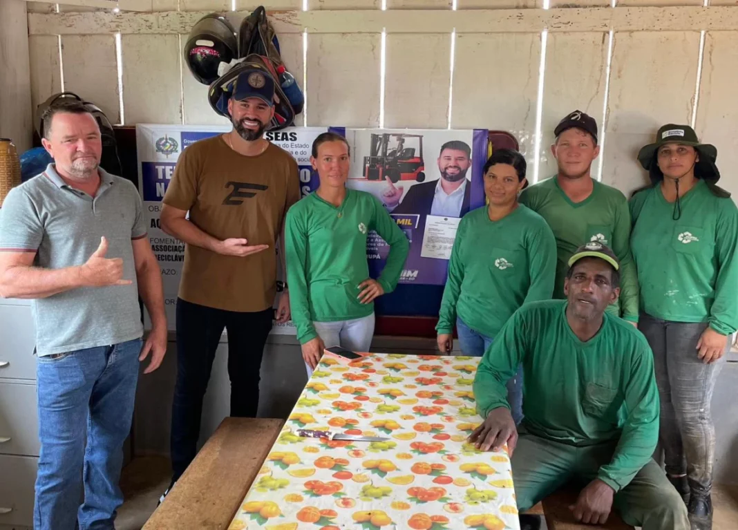 Deputado Nim Barroso acompanha resultado de emenda que fortalece a Associação de Catadores de Urupá