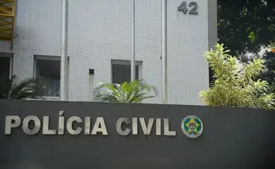 Fachada da Secretaria de Estado da Polícia Civil, no centro do Rio de Janeiro