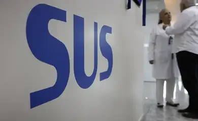 Rio de Janeiro (RJ), 24/04/2025 – Símbolo do Sistema Único de Saúde (SUS), no Super Centro Carioca de Saúde, em Benfica. Foto: Fernando Frazão/Agência Brasil