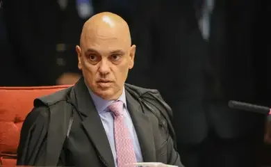 Brasília (DF) 09/09/2025 - O ministro relator Alexandre de Moraes durante sessão da Primeira Turma do  Supremo Tribunal Federal (STF) que retoma o julgamento dos réus do Núcleo 1 da trama golpista  Foto: Fabio Rodrigues-Pozzebom/ Agência Brasil